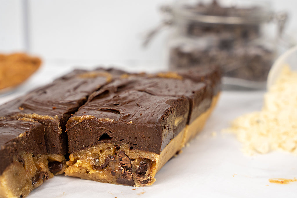Chocolate Peanut Butter Protein Cookie Bars