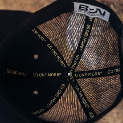 Snapback Hat / Black + Desert Camo