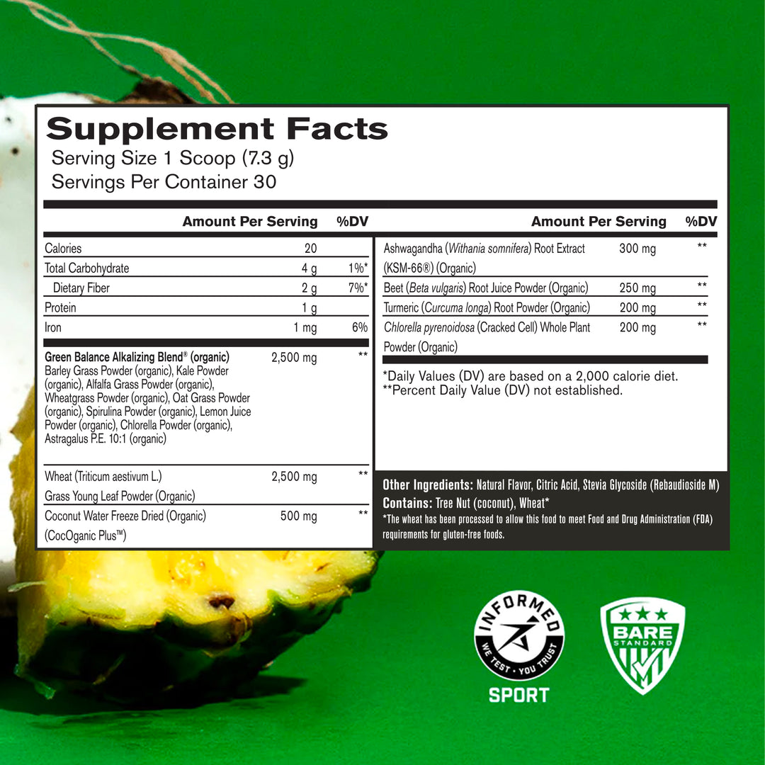 Best Green Superfood Powder Strong Greens BPN Bare Performance