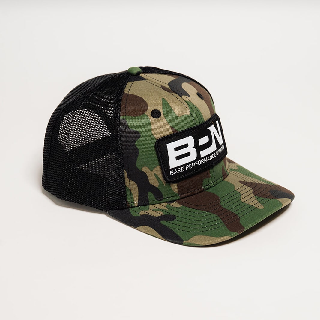 Snapback Hat / Black + Camo